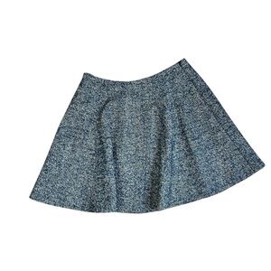 Theory Merlock Tweed Skater Mini Skirt Brown Black Size 2 Wool